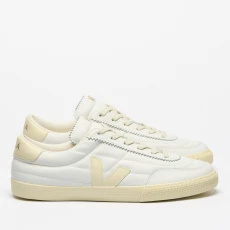 Womens Panenka Leather Low Top Trainers - White