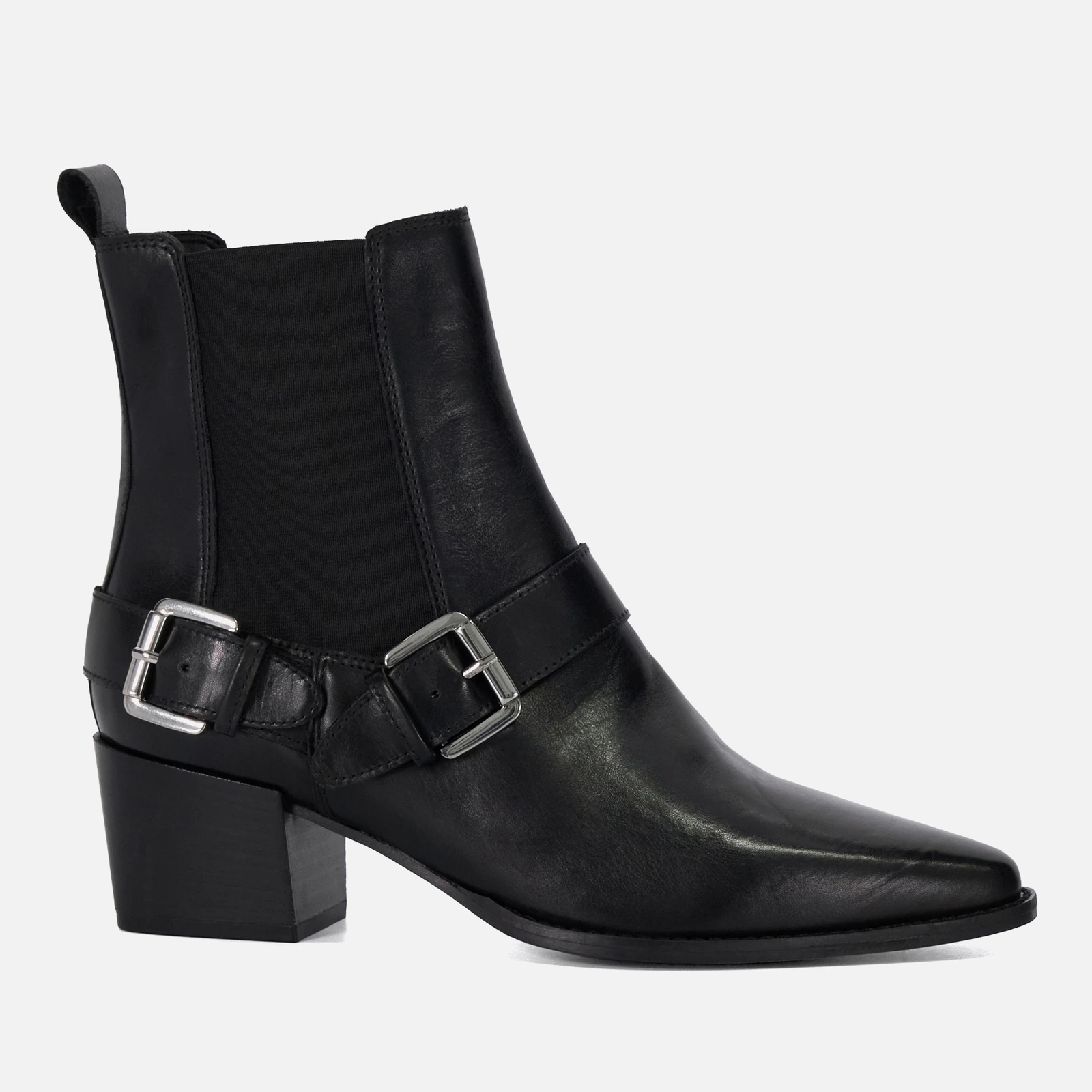 Womens Panino Leather Low Boots - Black