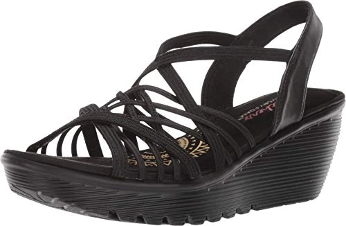 Women's Parallel-Crossed Wires-Multi Gore Slingback Sandal Wedge