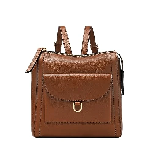 Women's Parker Leather Convertible Backpack Purse Handbag for Women, Brown, Mini