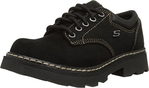 Women's Parties-Mate Oxford Shoes, Black Suede Leather, 3.5 UK