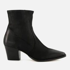 Womens Pastern Suede Western Boots - UK - Black