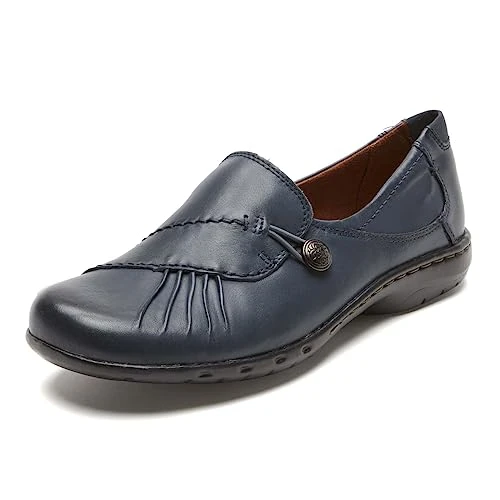 Women's Paulette Flat, Navy, 7.5 A - Narrow