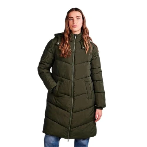 Women's Pcjamilla Noos BC Long Puffer Jacket Coat, Green (Duffel Bag), M