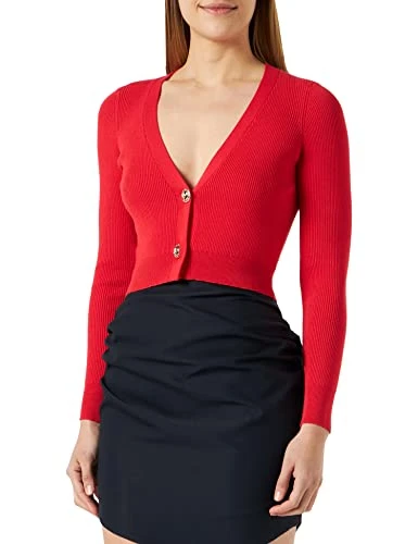 Women's Pentathlon Cardigan COSTINA CR Henley Shirt, R24_Rosso-Rosso CINESE, XXS