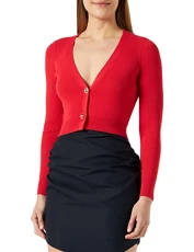 Women's Pentathlon Cardigan COSTINA CR Henley Shirt, R24_Rosso-Rosso CINESE, XXS Women's Pentathlon Cardigan COSTINA CR Henley Shirt, R24_Rosso-Rosso CINESE, XXS