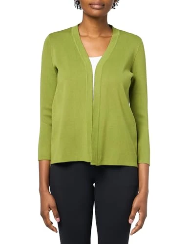 Women's Petite Newport Kissing Front Cardigan, Avocado/Violetta