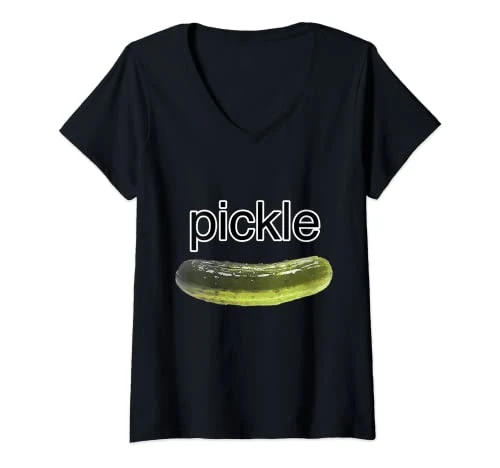 Womens pickle V-Neck T-Shirt