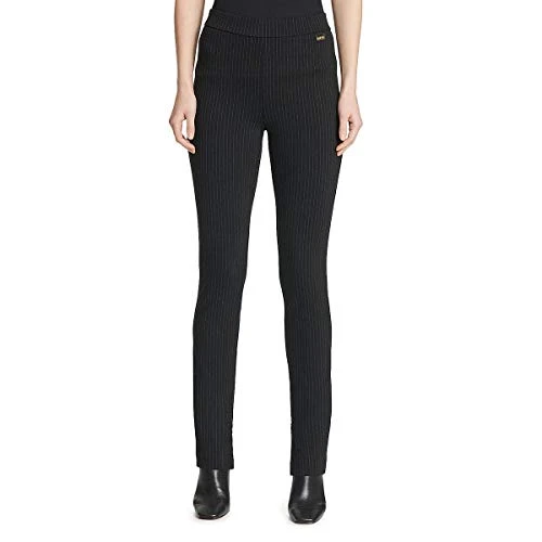 Women's Pinstripe Pull on Pant Business Casual, M