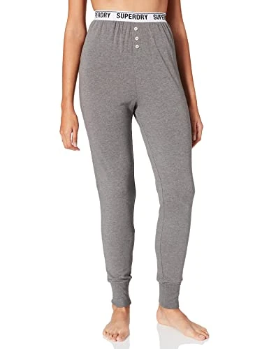 Women's PJ Trousers Pyjama Bottoms, Grey Marl, L