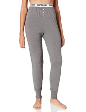 Women's PJ Trousers Pyjama Bottoms, Grey Marl, L