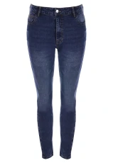 Womens Plain Blue Alexa Shaper Skinny Jeans