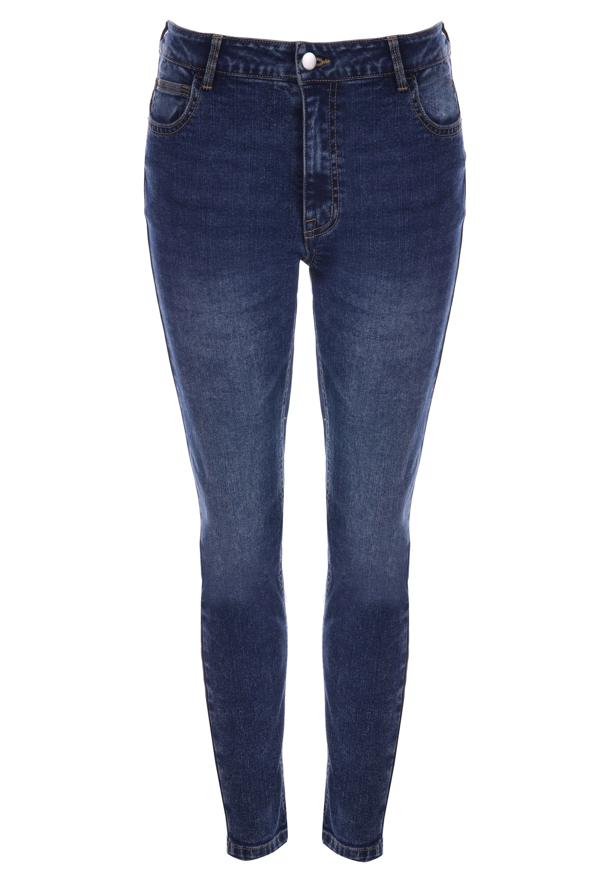 Womens Plain Blue Alexa Shaper Skinny Jeans