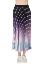 Women's Pleated, Long Fit, Colour Shade, Printed Logo Skirt, Plisse Password, 6 Women's Pleated, Long Fit, Colour Shade, Printed Logo Skirt, Plisse Password, 6