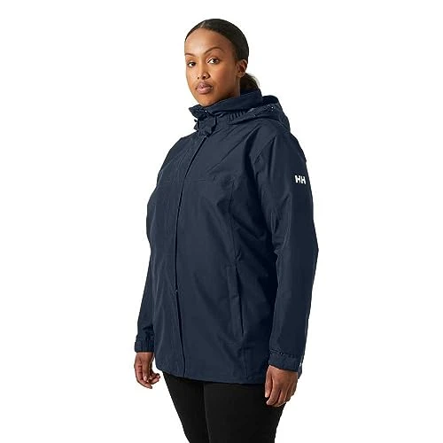 Womens Plus Aden Rain Jacket, 1X, Navy