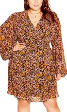 Women's Plus Size Dress, BLK Spring Bunch, 18 UK Women's Plus Size Dress, BLK Spring Bunch, 18 UK