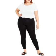 Women's Plus Size Pant Ankle Legging, Black, 32 Women's Plus Size Pant Ankle Legging, Black, 32