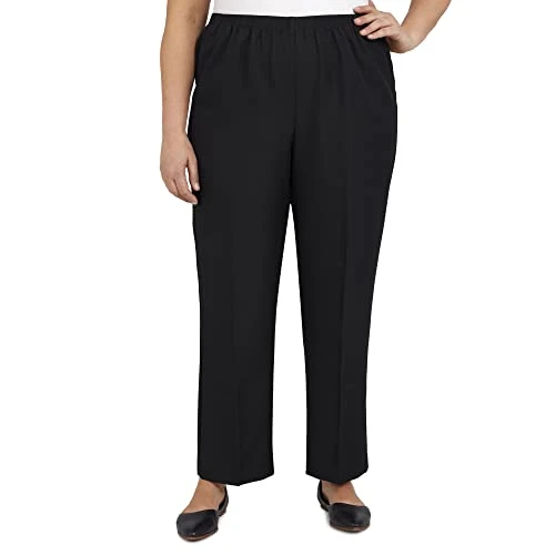 Women's Plus-Size Poly Proportioned Medium Pant - Black - 22