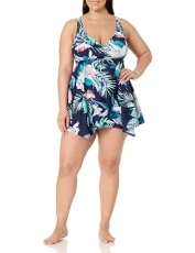 Women's Plus Size Swim Dress Sharkb Pr Swimwear Cover Up, Chloe, 20 Women's Plus Size Swim Dress Sharkb Pr Swimwear Cover Up, Chloe, 20