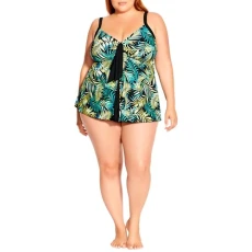 Women's Plus Size Tankini Flyaway PRT, Leyla, 18 Plus Women's Plus Size Tankini Flyaway PRT, Leyla, 18 Plus