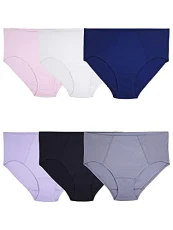 Women's Plus Size Underwear, Designed to Fit Your Curves Briefs, 6-Pack-Fashion Assorted, 4X-Large Women's Plus Size Underwear, Designed to Fit Your Curves Briefs, 6-Pack-Fashion Assorted, 4X-Large