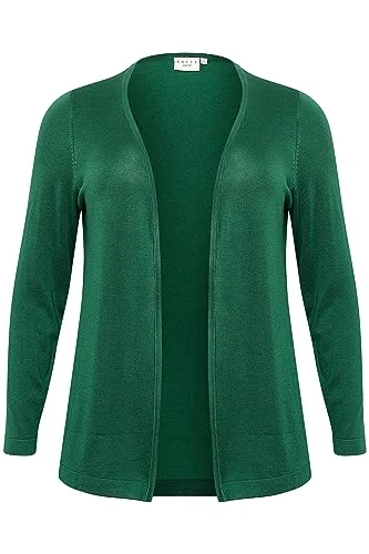 Women's Plus-Size Women's Open Cardigan Long Sleeves Regular Fit Cardigan Sweater, Aventurine,