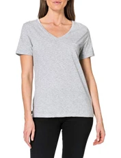 Women's Pocket V Neck TEE T-Shirt, Mid Marl, XX-Small Women's Pocket V Neck TEE T-Shirt, Mid Marl, XX-Small