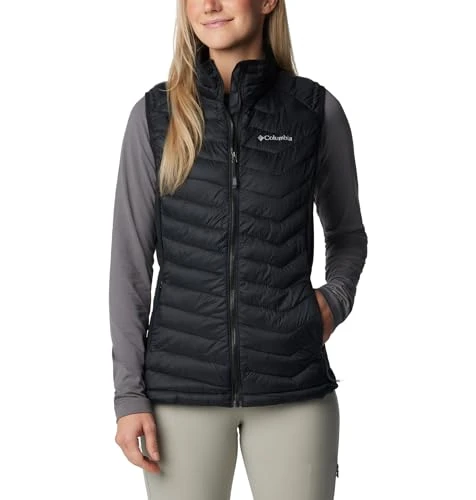 Women's Powder Pass Vest Puffer Vest Body Warmer, Black, Size M