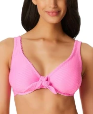 Women's Pretty in Pique Tie-Front Bikini Top, Femme, Medium Women's Pretty in Pique Tie-Front Bikini Top, Femme, Medium