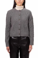 Women's Primrose Cable Cardigan, grey, XS Women's Primrose Cable Cardigan, grey, XS