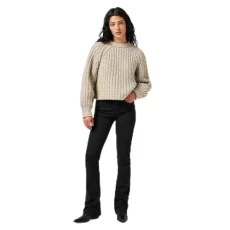 Women's Puff Sleeve Sweater, Oatmeal, XS Women's Puff Sleeve Sweater, Oatmeal, XS