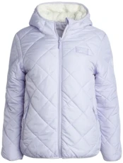 Women's Puffer Jacket - Quilted Puffer Reversible to Faux Fleece Jacket - Insulated Winter Jackets for Women (S-XL), Lavender, S Women's Puffer Jacket - Quilted Puffer Reversible to Faux Fleece Jacket - Insulated Winter Jackets for Women (S-XL), Lavender, S
