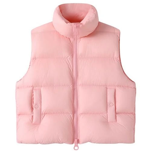 Women's Puffer Vest Soft Sleeveless Classic Fit Lightweight Gilet Warm Down Jacket Vest Pink S