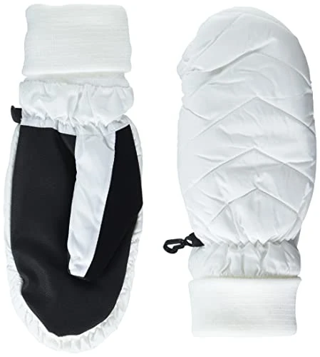 Women's Puffy Mittens, White, L-XL
