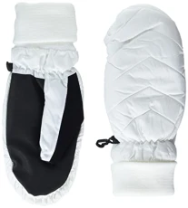 Women's Puffy Mittens, White, L-XL