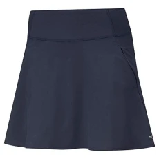 Women's Pwrshape Solid Woven Skirt 16" Golf Shorts, Navy Blazer, X-Small