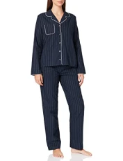 Women's Pyjama Long Pajama Set, Nachtblau, 40 Regular Women's Pyjama Long Pajama Set, Nachtblau, 40 Regular
