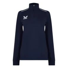 Womens Quarter Zip Long Sleeve Top Navy M Womens Quarter Zip Long Sleeve Top Navy M