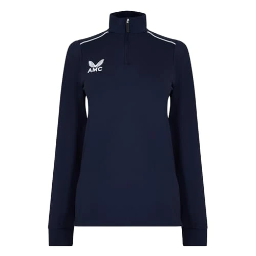 Womens Quarter Zip Long Sleeve Top Navy M