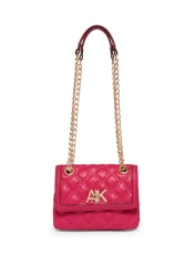 Women's Quilted Ak Shoulder Bag, Hibiscus Pink