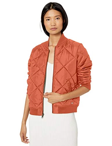 Women's Quilted Bomber Jacket, Auburn, 2X