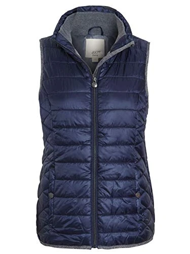 Womens Quilted Gilet Bodywarmer Jacket Navy