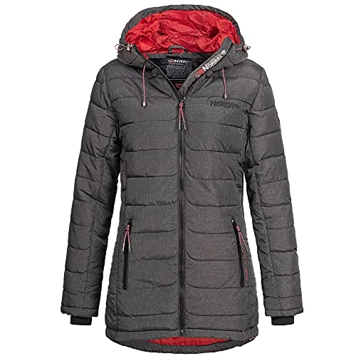 Women's Quilted Jacket Parka Astana Hood - anthracite, S