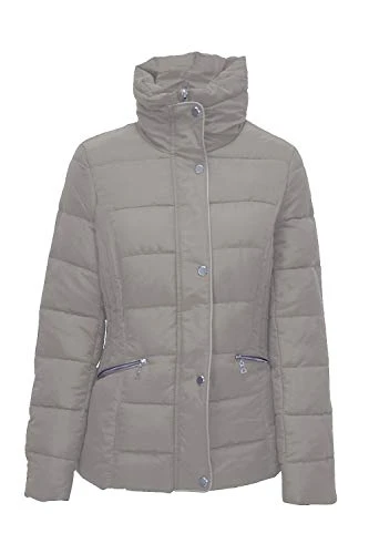 Womens Quilted Puffa Zip Funnel Neck Warm Jacket