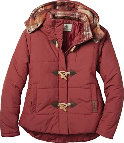Women's Quilted Toggle Puffer Jacket, Barn, L