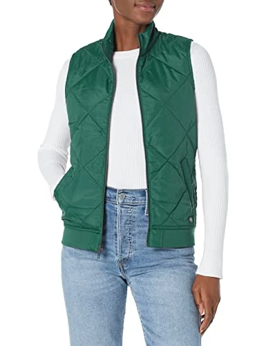 Women's Quilted Vest, Forest, M