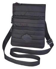Women's Quilted X-Body Cross-Body Crossbody Sling Purse, Black Women's Quilted X-Body Cross-Body Crossbody Sling Purse, Black