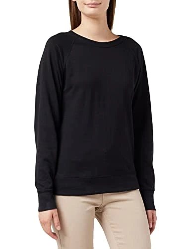 Women's Raglan Lightweight Sweater, Black, XS UK