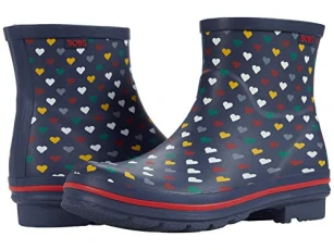 Women's RAIN Check-Love Splash Boot, Navy and Multi Print Rubber, 8 UK