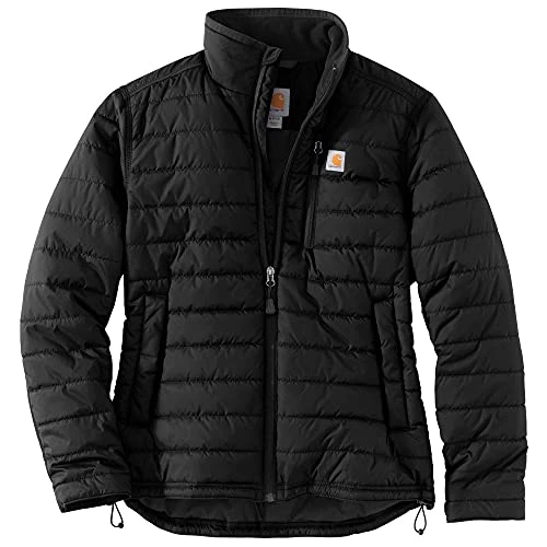 Women's Rain Defender Relaxed Fit Lightweight Insulated Jacket, Black, M